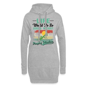 Mante religieuse Cadeau Mante Mante Mante Mante Mante Mante - Sweat-shirt à capuche long Femme - gris chiné - Devant