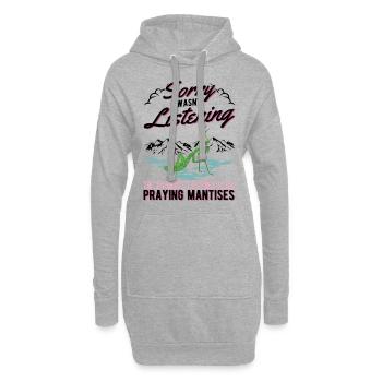 Mante religieuse Cadeau Mante Mante Mante Mante Mante Mante - Sweat-shirt à capuche long Femme - gris chiné - Devant