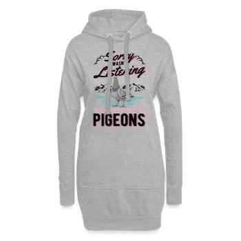 Pigeon Cadeau Pigeon Fancier City Pigeon Pigeonnier Pigeon Transporteur Pigeon - Sweat-shirt à capuche long Femme - gris chiné - Devant