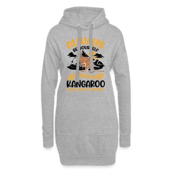 Always be yourself Kangaroo Australia Kangaroo - Hoodie Dress - heather grey - Front