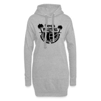 Le volleyball de plage aujourd’hui Équipe adulte de volleyball - Sweat-shirt à capuche long Femme - gris chiné - Devant