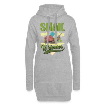 Escargots Whisperer Vignoble Escargot - Sweat-shirt à capuche long Femme - gris chiné - Devant