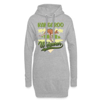 Känguru Flüsterer Australien Kangaroo - Hoodie-Kleid - Grau meliert - Vorne