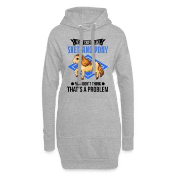 Shetland Pony Geruch Geschenk Shetty - Hoodie-Kleid - Grau meliert - Vorne