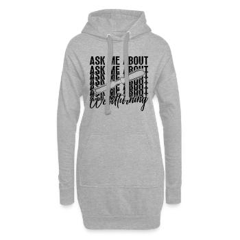 Ask Me About Woodturning Carpentry Woodturner - Hoodie-Kleid - Grau meliert - Vorne