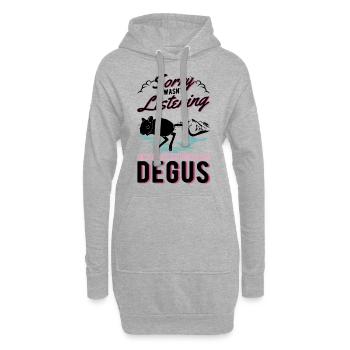 Degu Cadeau Arbuste Rat Forest Degu - Sweat-shirt à capuche long Femme - gris chiné - Devant