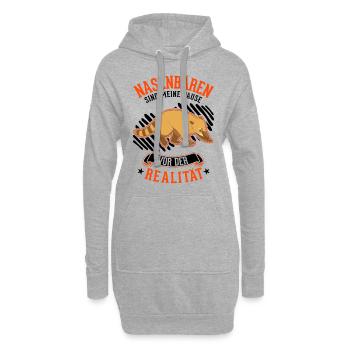 Coati Coati Proboscis Ours - Sweat-shirt à capuche long Femme - gris chiné - Devant