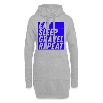 Manger Dormir Gravel Répéter Gravel Vélo Cycliste - Sweat-shirt à capuche long Femme - gris chiné - Devant