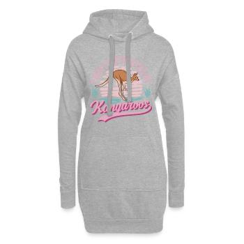 Easily distracted by Kangaroos Känguru - Hoodie-Kleid - Grau meliert - Vorne