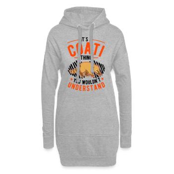 Coati Ding Proboscis Coati - Sweat-shirt à capuche long Femme - gris chiné - Devant