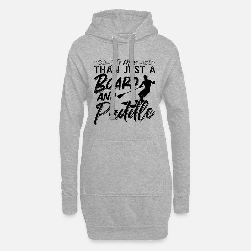 It's More Than Just Paddleboarding Paddle Boarder - Hoodie-Kleid - Grau meliert