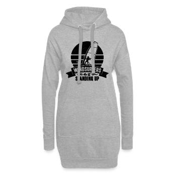 Windsurfers Do It Surfboarding Windsurfing Lover - Hoodie-Kleid - Grau meliert - Vorne