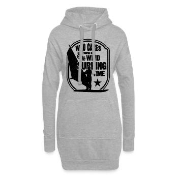 Qui se soucie de vous sur le surf Amateur de planche à voile - Sweat-shirt à capuche long Femme - gris chiné - Devant