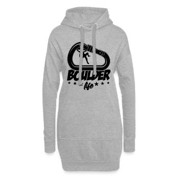 Boulder Life Indoor Climbing Mountaineer Climber - Hoodie-Kleid - Grau meliert - Vorne