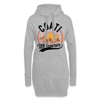 Coati Whisperer Proboscis Bear Coati - Sweat-shirt à capuche long Femme - gris chiné - Devant