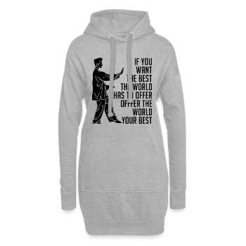 If You Want The Best Tai Chi Taiji Tai Chi Lover - Hoodie-Kleid - Grau meliert - Vorne