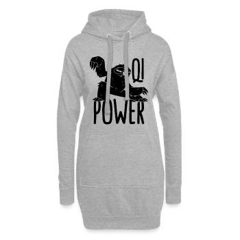 Qi Power Tai Chi Martial Arts Taiji Tai Chi Lover - Hoodie-Kleid - Grau meliert - Vorne