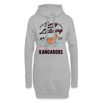Kangourou australien Kangourou australien - Sweat-shirt à capuche long Femme - gris chiné - Devant