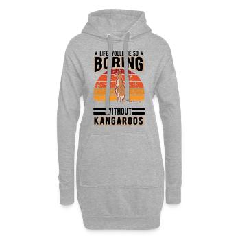 Kangourou australien Kangourou australien - Sweat-shirt à capuche long Femme - gris chiné - Devant