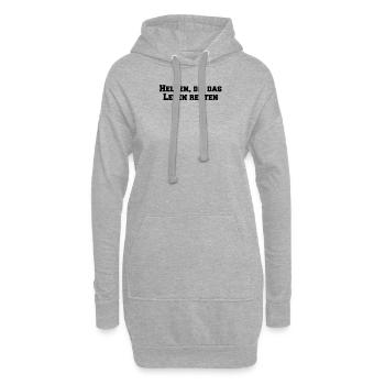 Feuerwehr - Helden, die das Leben retten - Hoodie-Kleid - Grau meliert - Vorne