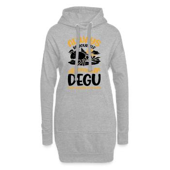 Always be yourself Degu Walddegu - Hoodie-Kleid - Grau meliert - Vorne
