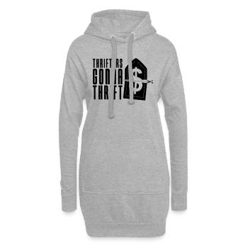 Thrifters Gonna Thrift Loves Second Hand Thrifter - Hoodie-Kleid - Grau meliert - Vorne