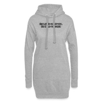 Feuerwehr - Ein Leben gerettet. Ein Held geboren - Hoodie-Kleid - Grau meliert - Vorne