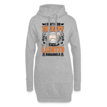 Lagotto Romagnolo Thérapie Chien d’Eau - Sweat-shirt à capuche long Femme - gris chiné - Devant