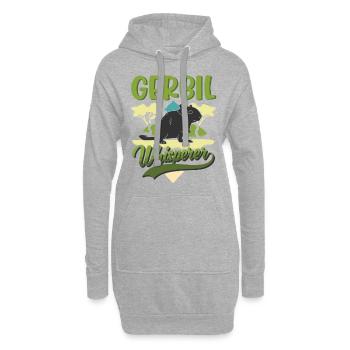 Gerbil Whisperer Racing Rat Cadeau Gerbille - Sweat-shirt à capuche long Femme - gris chiné - Devant