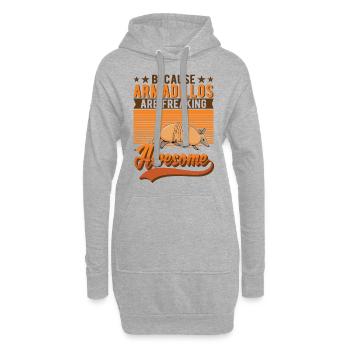 Parce que les tatous sont géniaux Gürteltier - Sweat-shirt à capuche long Femme - gris chiné - Devant