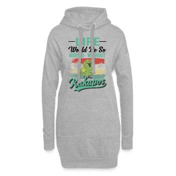 Kakapo Vogel Nachtpapagei - Hoodie-Kleid - Grau meliert - Vorne