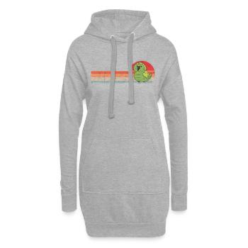 Kakapo Retro Nachtpapagei Vintage - Hoodie-Kleid - Grau meliert - Vorne
