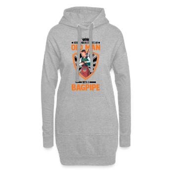 Cornemuse Old Man Cornemuse - Sweat-shirt à capuche long Femme - gris chiné - Devant
