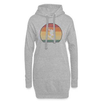 Kitesurf rétro Sunset Kitesurf - Sweat-shirt à capuche long Femme - gris chiné - Devant