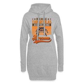 Because Tarantulas are freaking awesome Tarantel - Hoodie-Kleid - Grau meliert - Vorne