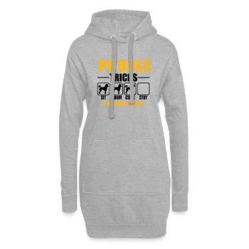 Poodle Tricks - Hoodie-Kleid - Grau meliert - Vorne