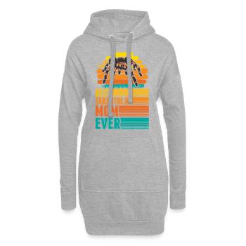 Meilleure maman Tarantula Jamais Tarantel Mama - Sweat-shirt à capuche long Femme - gris chiné - Devant