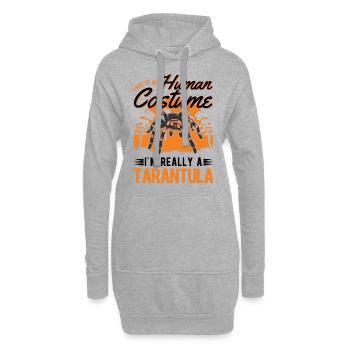Tarantel Halloween Spinne Tarantula - Hoodie-Kleid - Grau meliert - Vorne