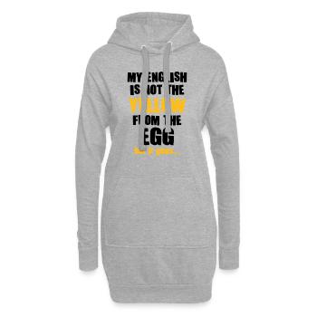 Mon anglais n’est pas le jaune de l’œuf Denglish - Sweat-shirt à capuche long Femme - gris chiné - Devant
