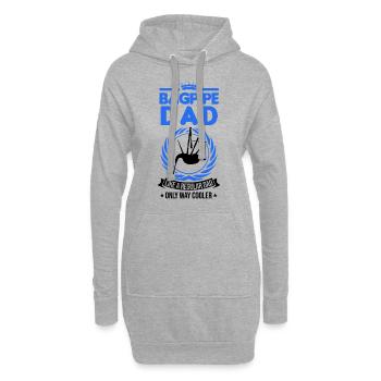 Dudelsack Vater Dudelsackspieler Papa - Hoodie-Kleid - Grau meliert - Vorne