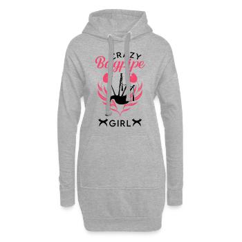 Crazy Bagpipe Girl - Sweat-shirt à capuche long Femme - gris chiné - Devant