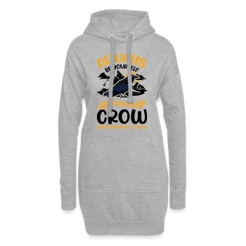 Corbeau, Corbeau, Corbeau, Élevage de Corbeau, Éleveur de Corbeau - Sweat-shirt à capuche long Femme - gris chiné - Devant