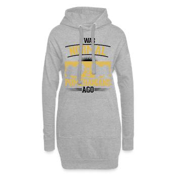 Zwergspitz Besitzer Pomeranian Geschenk - Hoodie-Kleid - Grau meliert - Vorne