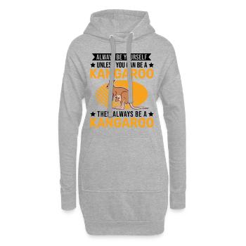 Always be yourself Kangaroo Australia Kangaroo - Hoodie Dress - heather grey - Front