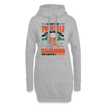 Always be yourself Kangaroo Australia Kangaroo - Hoodie Dress - heather grey - Front