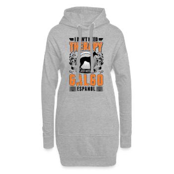 Galgo Español Therapy Lévrier espagnol - Sweat-shirt à capuche long Femme - gris chiné - Devant