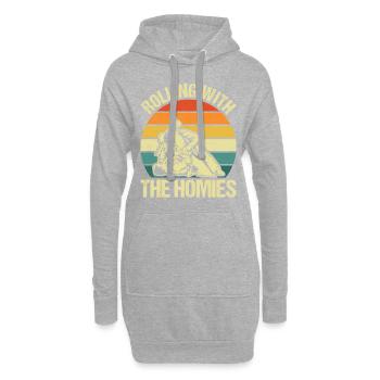 Rouler avec les potes Jiu-Jitsu Brésilien - Sweat-shirt à capuche long Femme - gris chiné - Devant