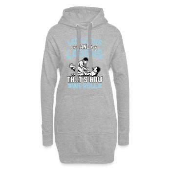 Leg Locks and Laughs, c’est comme ça qu’on roule - Sweat-shirt à capuche long Femme - gris chiné - Devant