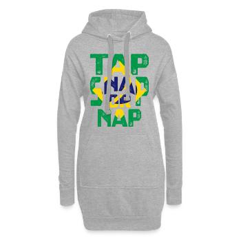 Tap Snap Or Nap - Hoodie-Kleid - Grau meliert - Vorne