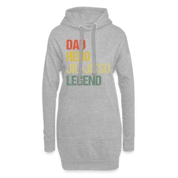 Légende du Jiu-Jitsu Dad Hero - Sweat-shirt à capuche long Femme - gris chiné - Devant